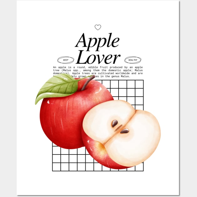 Apple Lover - Fruit Lover Gardener - Malus domestica Wall Art by Millusti